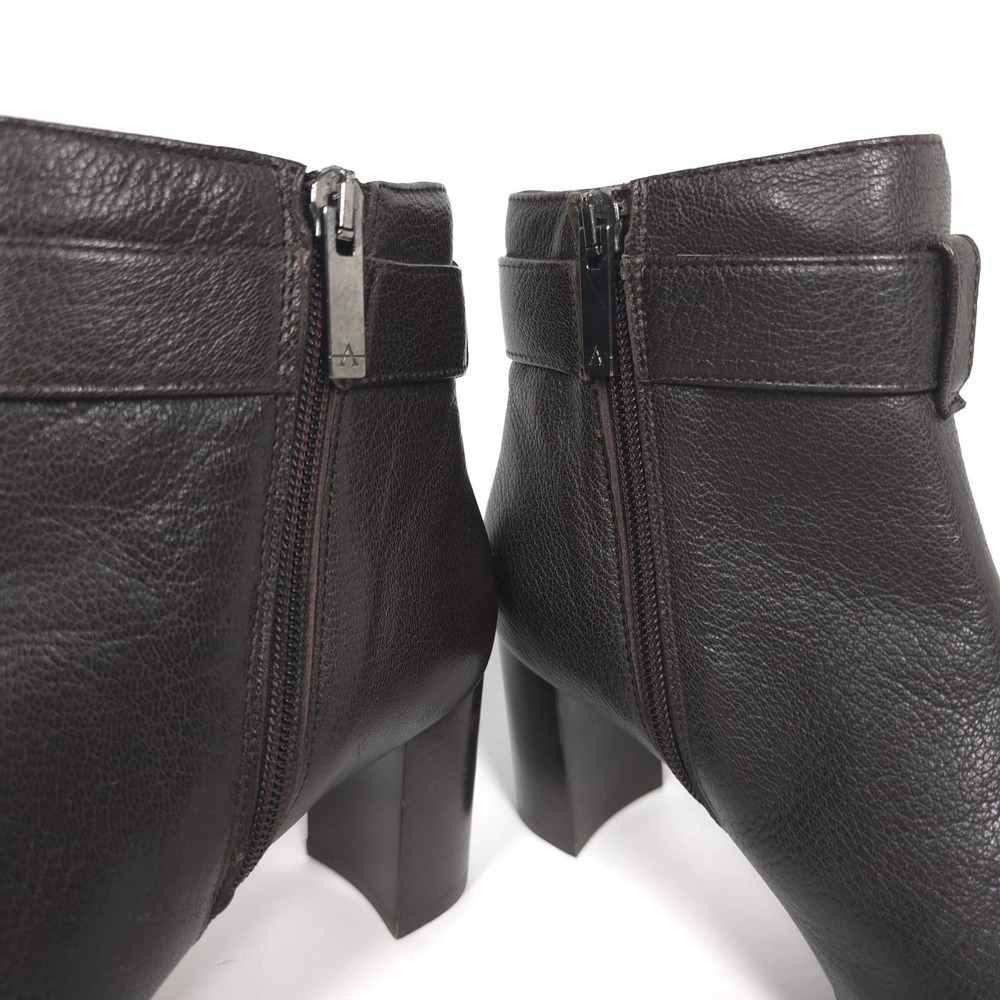 AQUATALIA Women's Leather Ankle Boots 6.5 Black Buckle Strap Italy Made - Picture 10 of 11